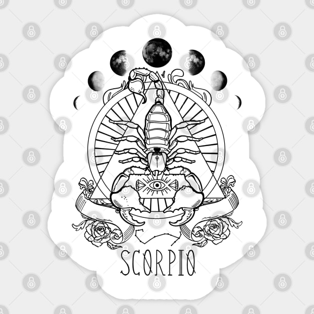 Zodiac Scorpio Sticker by TheSaltyBuns